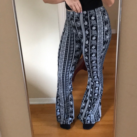 Elephant leg black and white pants - Picture 4 of 4